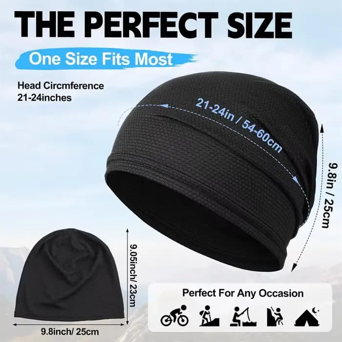 Sous-casque de moto absorbant la transpiration à séchage rapide