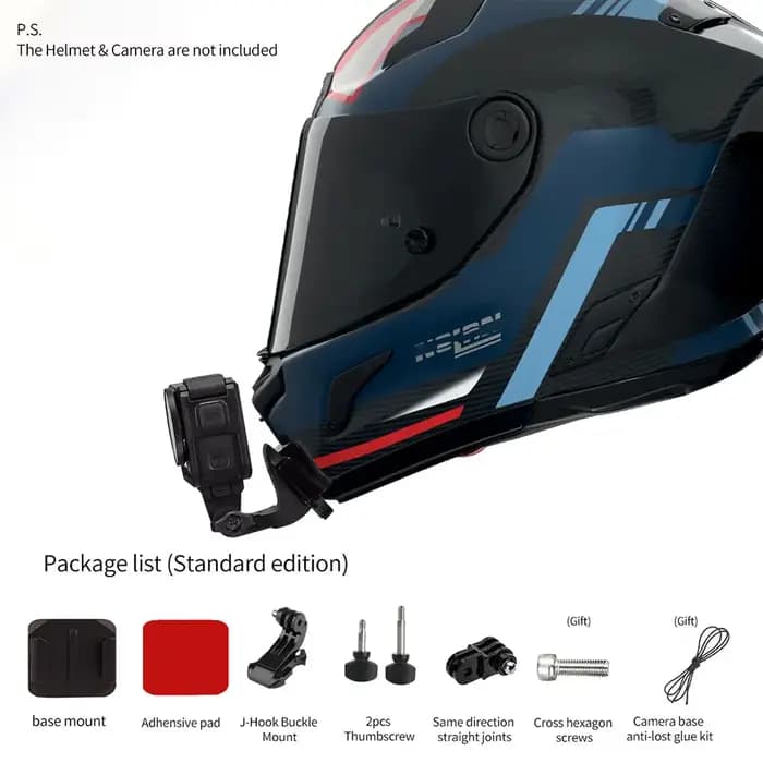 Support de mentonnière pour casque Nolan X-804 RS compatible avec les caméras GoPro Hero 13 12 11 10 9 Insta360 Ace Pro2 go3 go3s DJI Action 6 5Pro 4 Nano