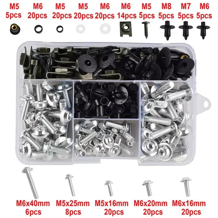 Boulons de carénage en aluminium pour moto
