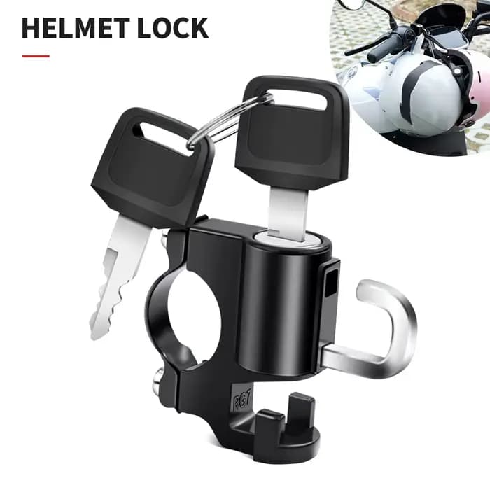 Verrou de sécurité antivol pour casque de moto
