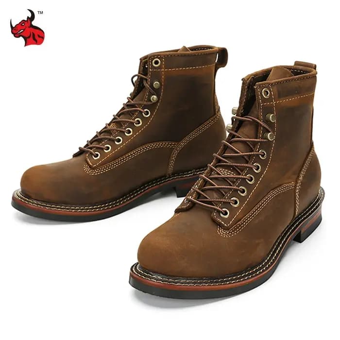 Nouvel arrivage! Bottines de moto Vintage décontractées pour hommes