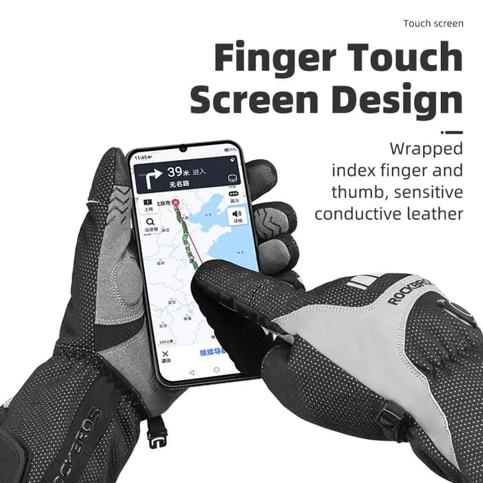 ROCKBROS gants de ski chauffants hommes femmes hiver moto écran tactile étanche Rechargeable 4000mAh batterie gants chauffants