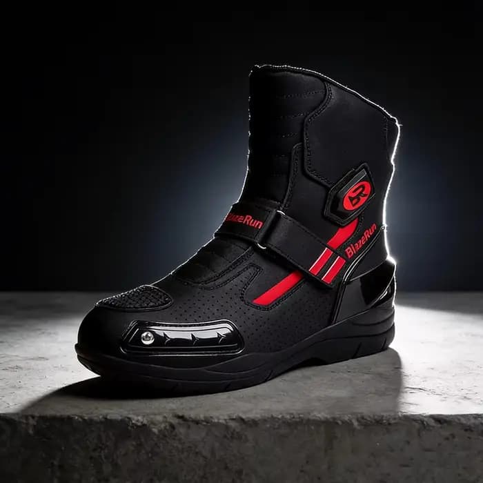 Nouvelles bottes de moto en cuir pour hommes