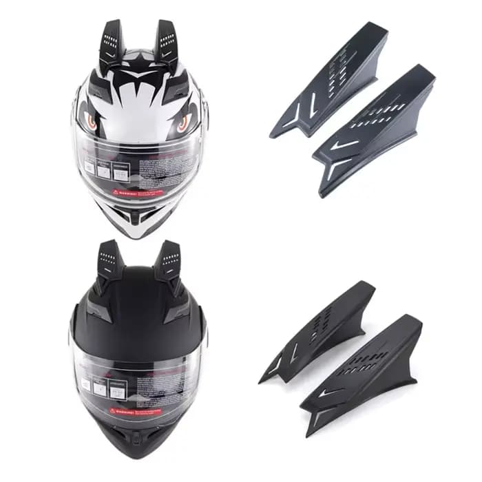 Cornes d'oreille de casque de moto, 2 pièces, Punk, Scooter, livraison directe