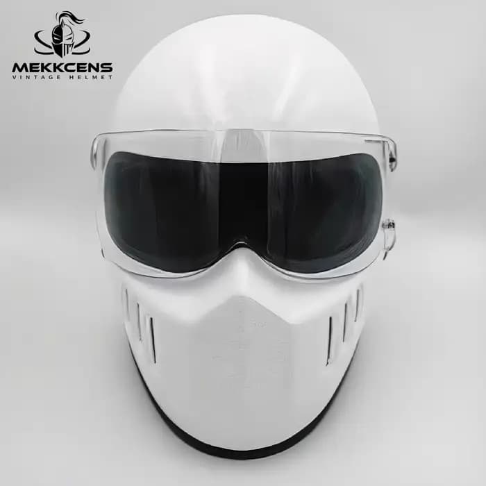 Casque intégral rétro classique en fibre de verre haute résistance