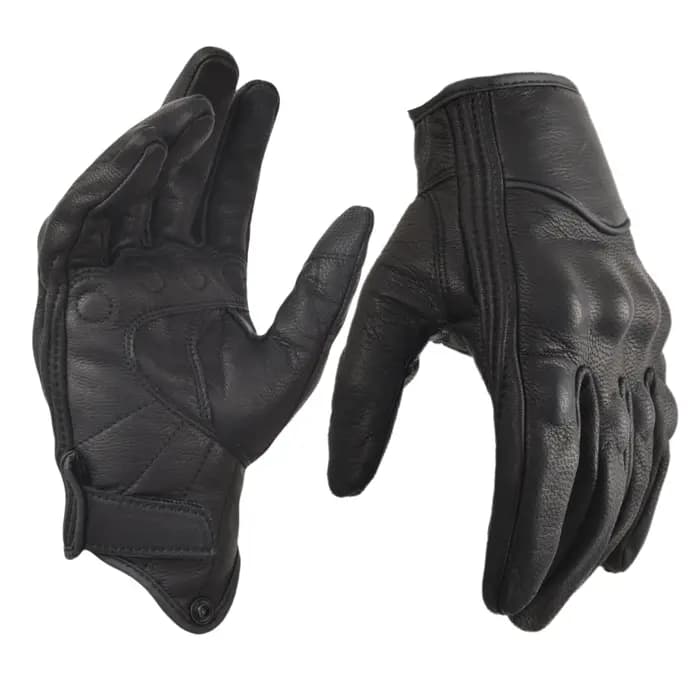 Gants d'extérieur en cuir pour moto