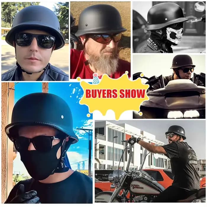 Casque de moto demi-visage pour hommes et femmes