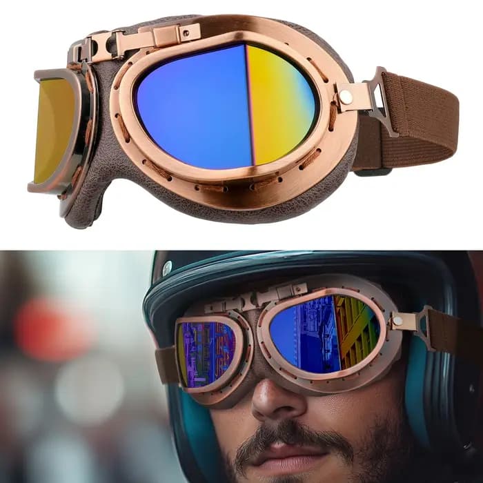 Lunettes de moto rétro vintage pour Harley Pilot