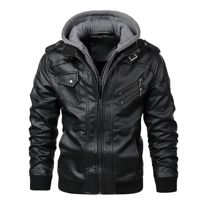 KB nouveaux hommes vestes en cuir automne décontracté moto veste en polyuréthane Biker manteaux