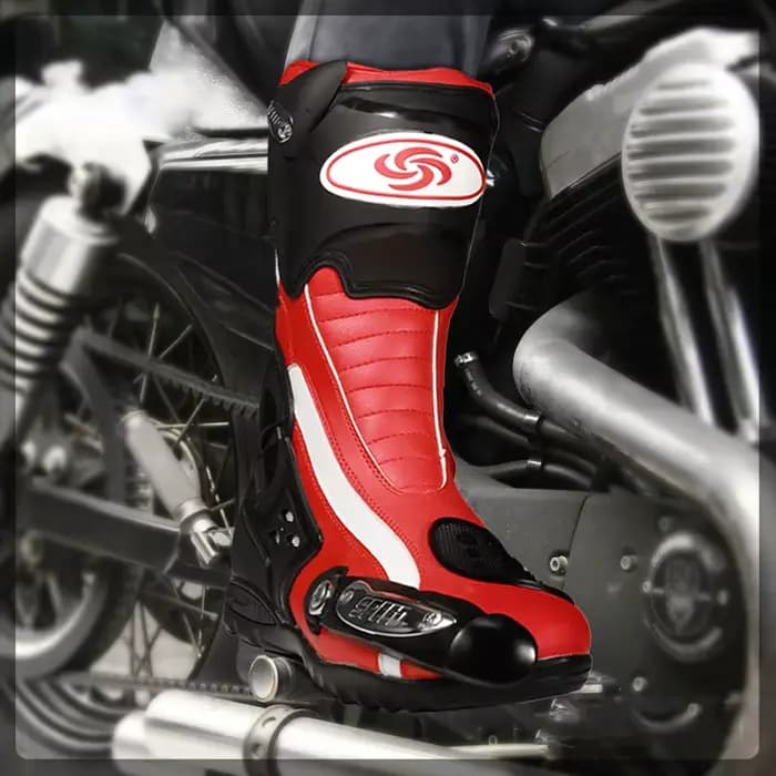 Nouvelles bottes de Moto chaudes botte de motard de vitesse chaussures de course tribu d'équitation