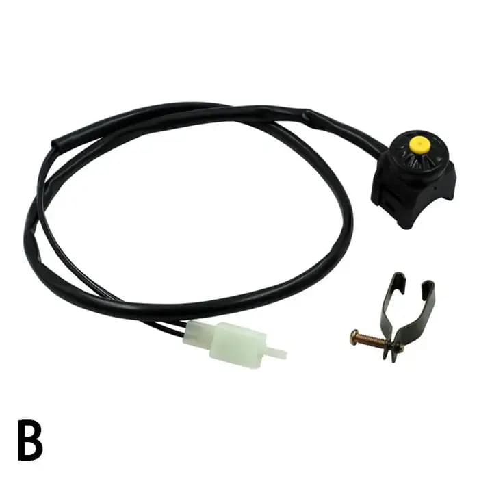 Moto tuer bouton poussoir rouge klaxon démarreur Dirt Bike ATV UTV double Sport pour 22mm (7/8 ") barres hors route
