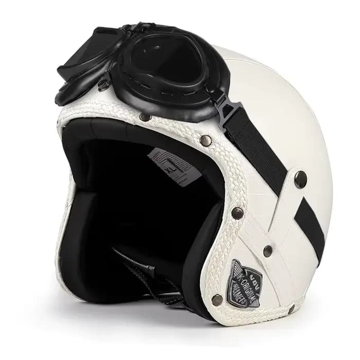 Casque de moto rétro amovible Masque Cruiser 3/4