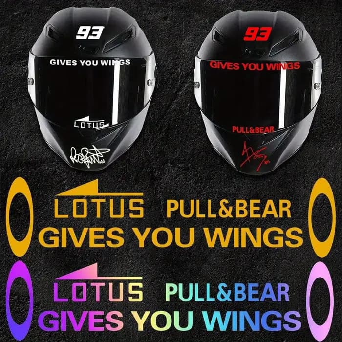 Autocollant de casque de moto