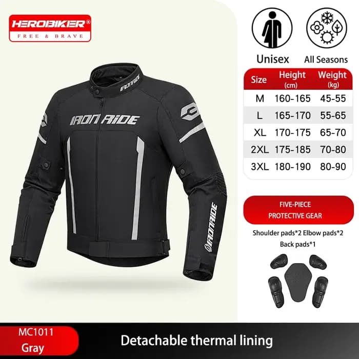 Veste de moto imperméable pour homme