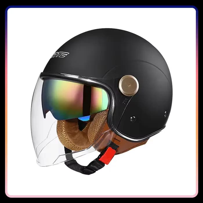 Casques semi-ouvert rétro approuvés DOT