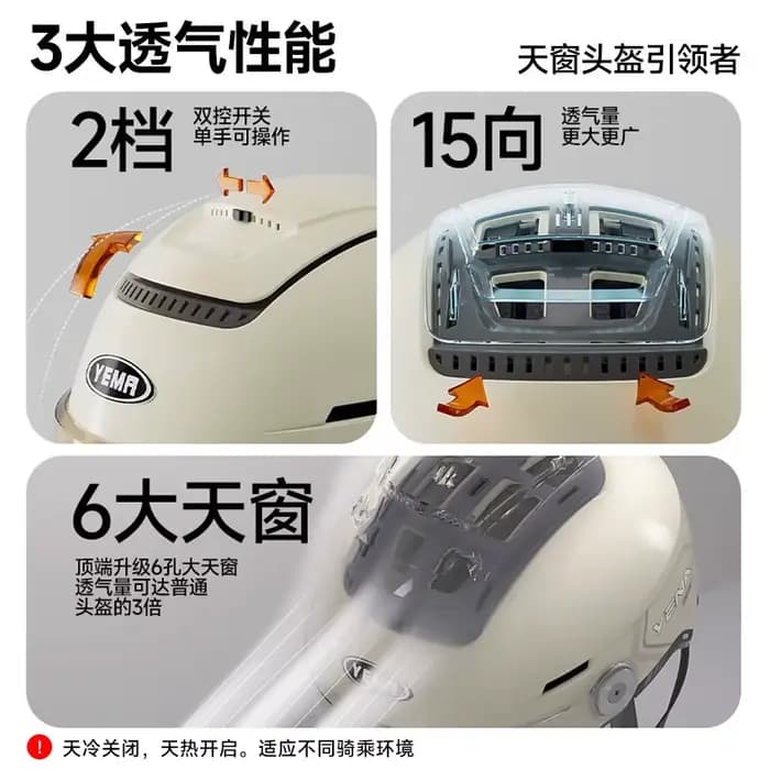 Casques demi-coques YEMA pour moto électrique