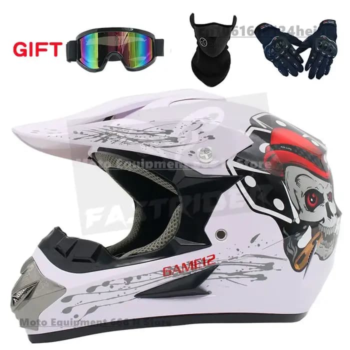 Casque de moto Casque de course tout-terrain Casque de vélo de montagne pour hommes et femmes toutes saisons avec