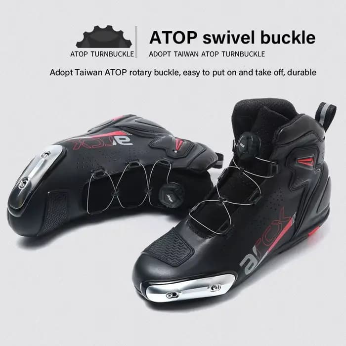 ARCX-Bottes de course en cuir de vachette respirantes pour hommes, bottes d'équitation de moto, chau