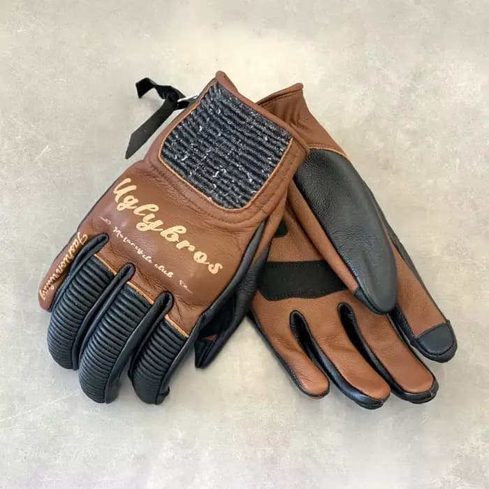 UGLYBROS gants de moto en cuir doigt complet pour hommes femmes