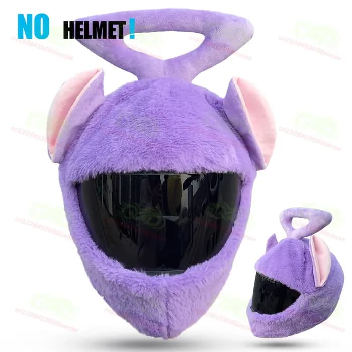 Housse de casque de moto en peluche