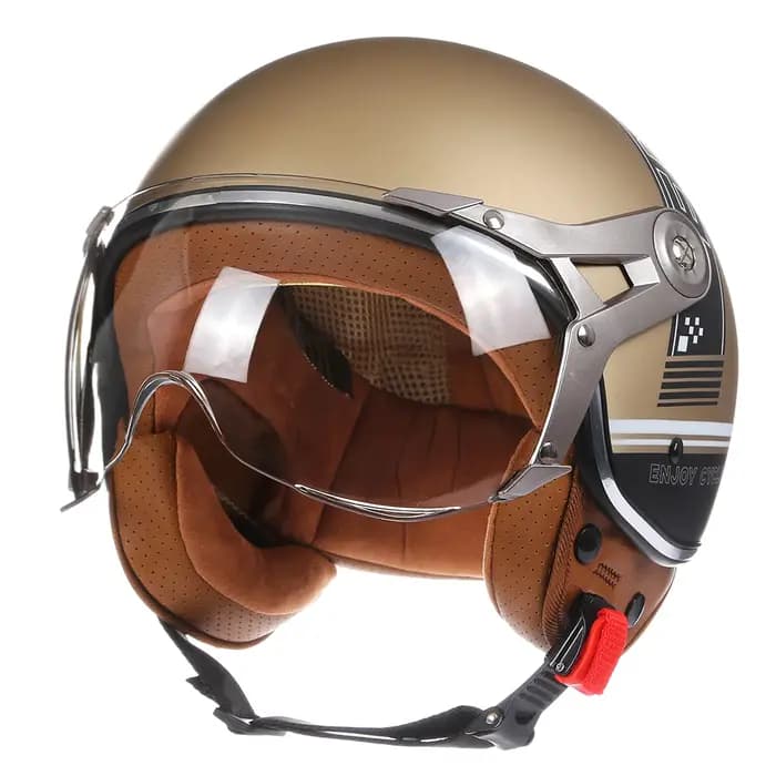 Casque ouvert rétro approuvé DOT ECE