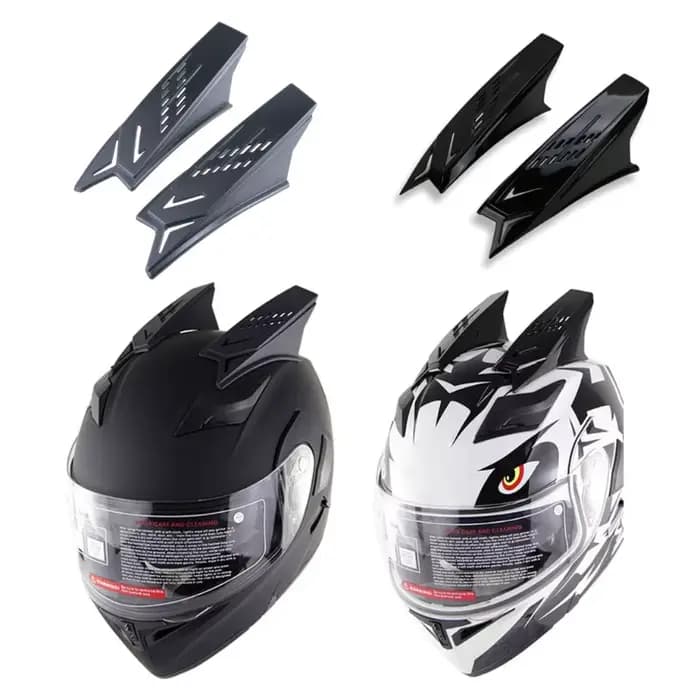 Cornes d'oreille de casque de moto, 2 pièces, Punk, Scooter, livraison directe