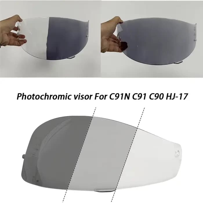 Bouclier de visière photochromique pour casque de moto