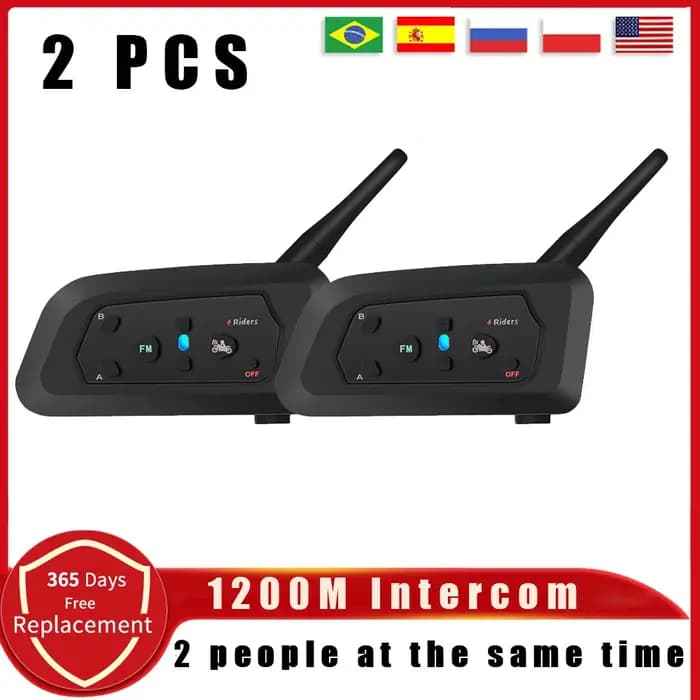 V4 PRO casque de moto Bluetooth Interphone