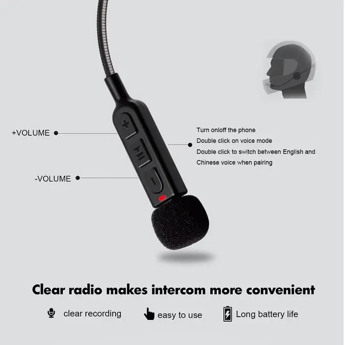 Casque de moto Bluetooth 5.3