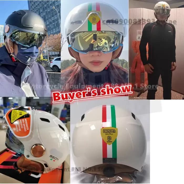 Casque de moto BEON à double lentille
