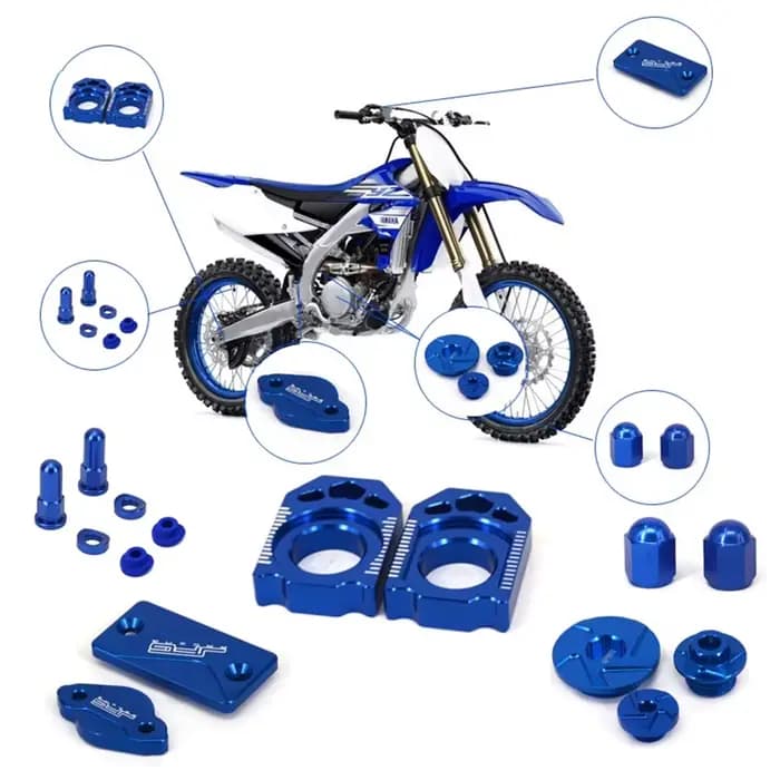 Couvercle de réservoir de frein avant et arrière CNC pour moto, bouchons de couvercle de moteur pour