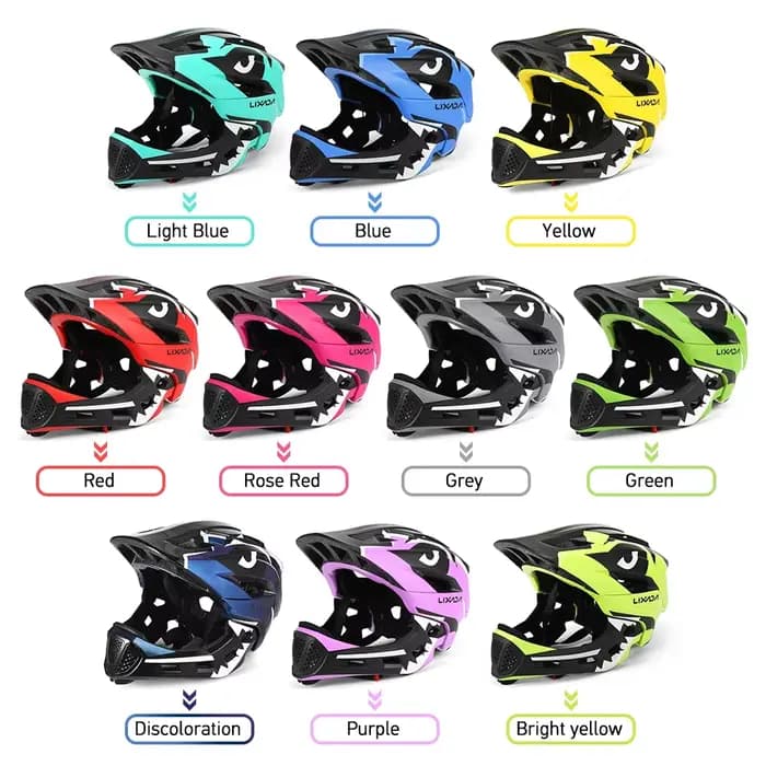 Casque intégral réglable pour enfants – Protection légère pour le vélo