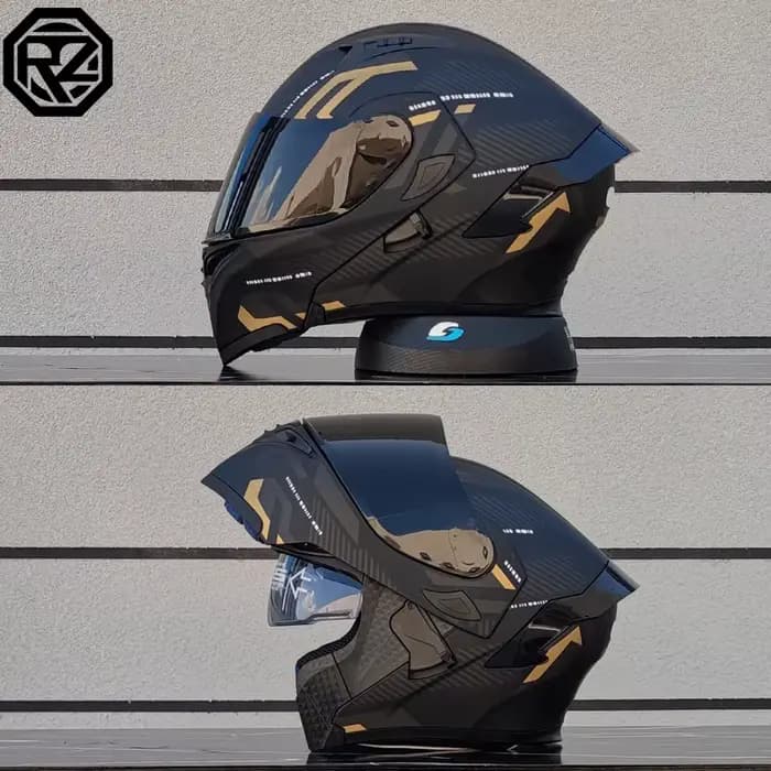 Casque de moto de haute qualité double lentille