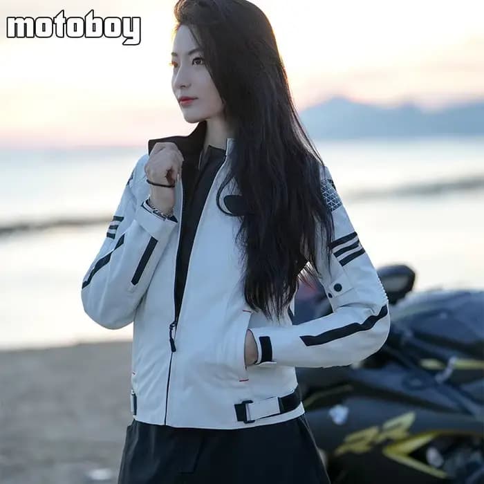 Veste de moto d'été en maille respirante pour femme