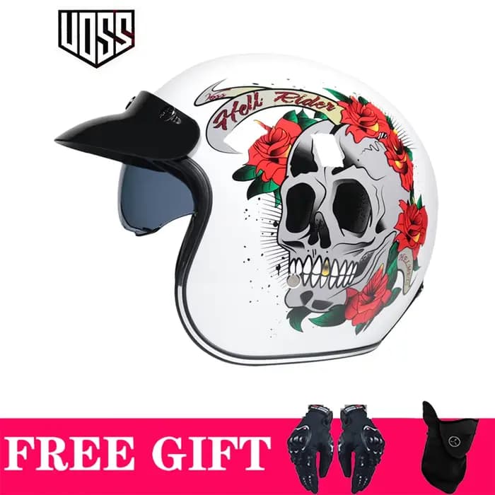 Casque de moto professionnel léger Jet Capacete de Style français Vespa Scooter