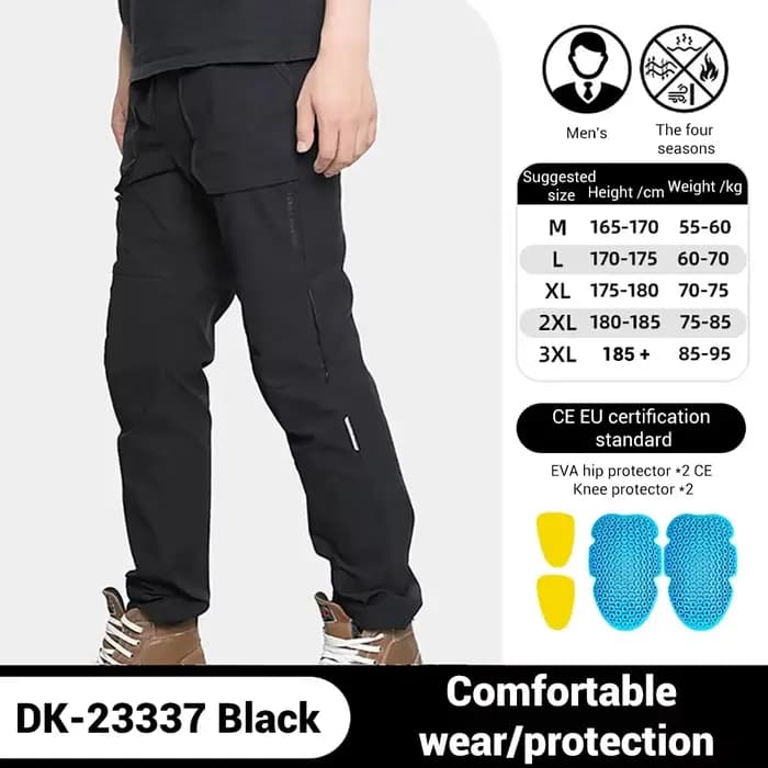 Pantalon de moto respirant pour homme DUHAN, anti-chute, pour moto, motocross, cyclisme, confortable