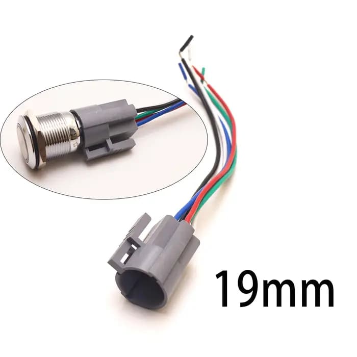 Connecteur de commutateur à bouton-poussoir momentané Led, prise d'accessoires, 8/10/12/16/19/22 Mm, câble de prise, support de fil à connexion rapide