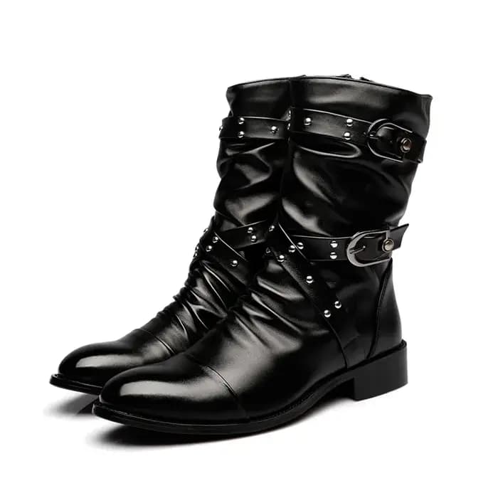 Bottes de motard de styliste pour hommes