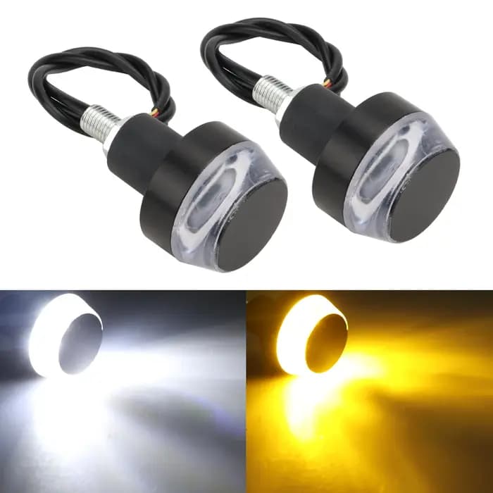 2X moto guidon fin lumière clignotant lampe sécurité