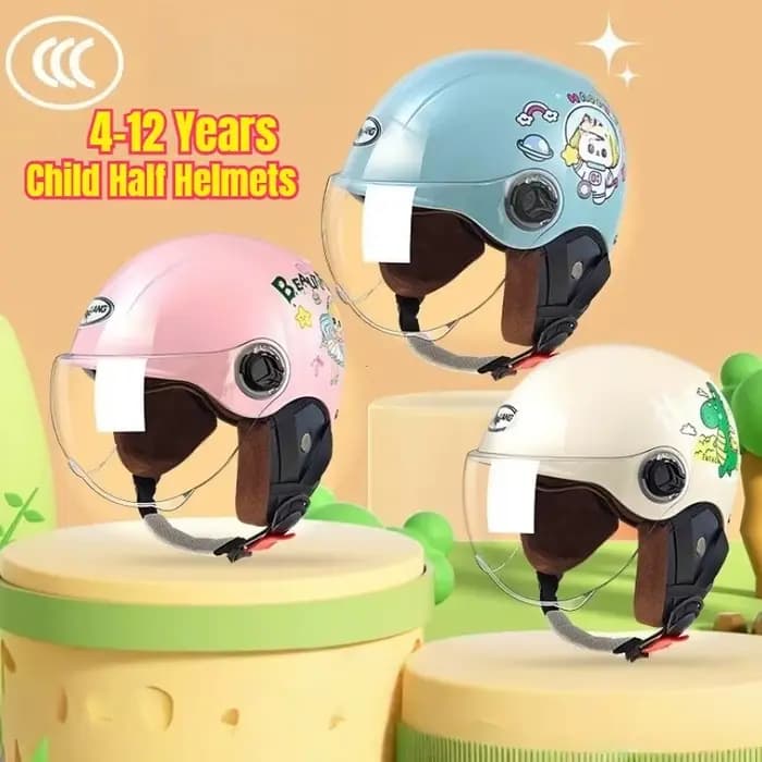 Casque de moto enfant 4-12 ans unisexe sécurité