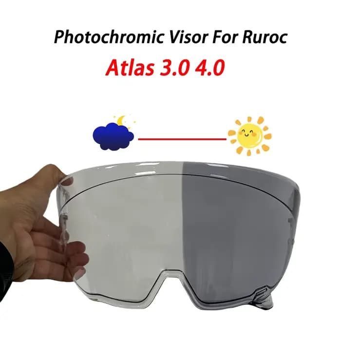 Visière de casque photochromique pour casques de moto Ruroc Atlas 3.0 4.0