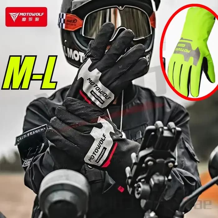 MOTOWOLF gants imperméables équipement de cyclisme lourd pluie à emporter cavalier Tram moto résistant à l'eau écran tactile anti-dérapant