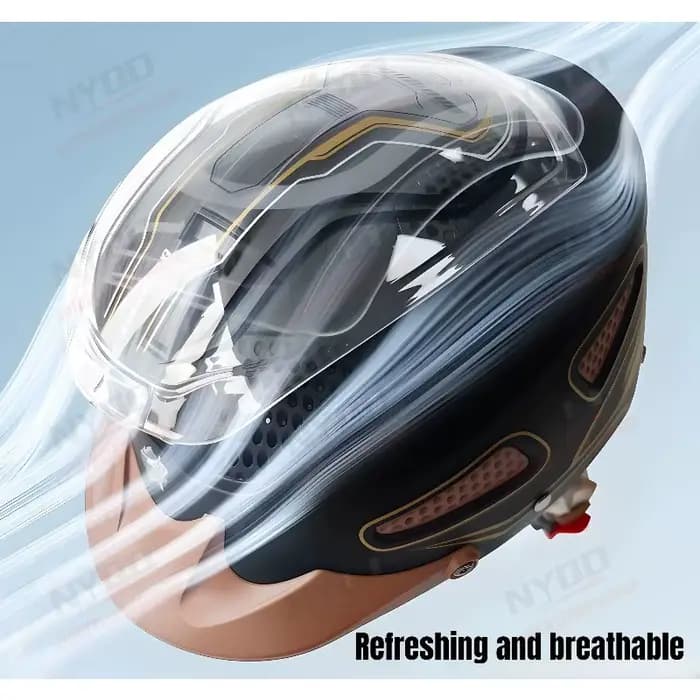 NOUVEAU Casque de moto d'été respirant à visière ouverte pour hommes et femmes