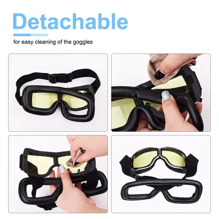 Lunettes de casque rétro pour moto
