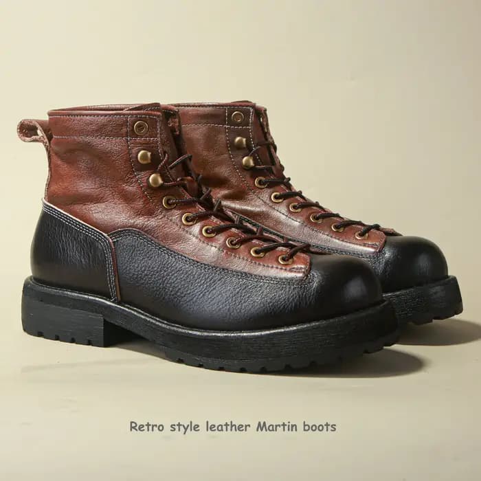 Bottes de travail montantes pour hommes style Amekaji