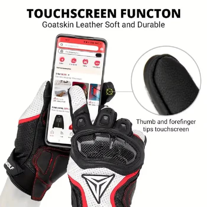 Moto DirtBike Sim Racing hommes gants en cuir femmes respirant