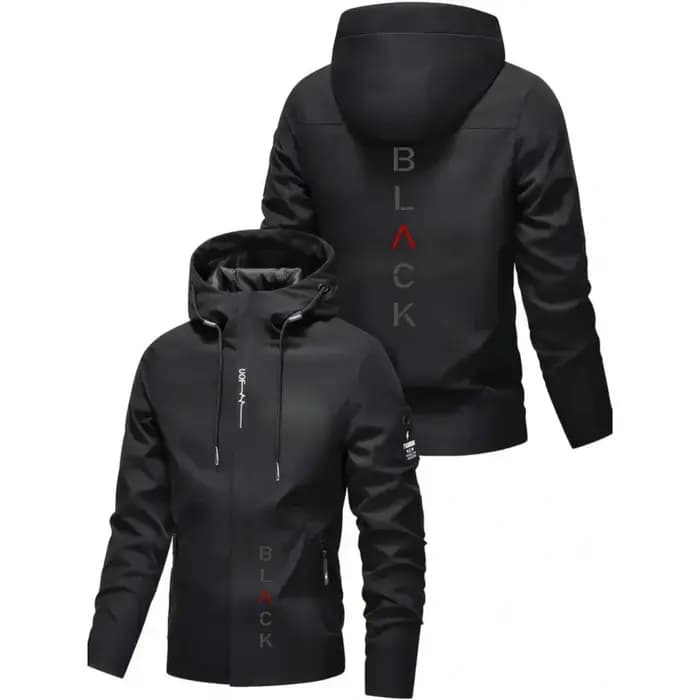 Veste de moto robuste pour hommes, toutes saisons, avec fermeture éclair intégrale, coupe-vent, à capuche, pour les déplacements, les voyages et les activités de plein air
