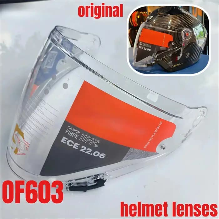 Lentilles transparentes noires pour casque LS2 OF603 INFINITY II