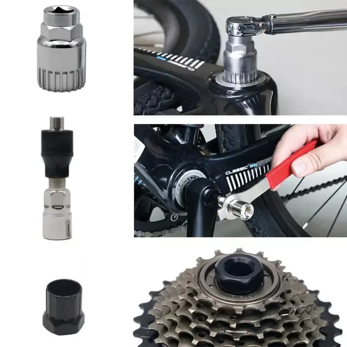 Ensembles d'outils de réparation de vélo, disjoncteur de chaîne, extracteur de manivelle, règle de m