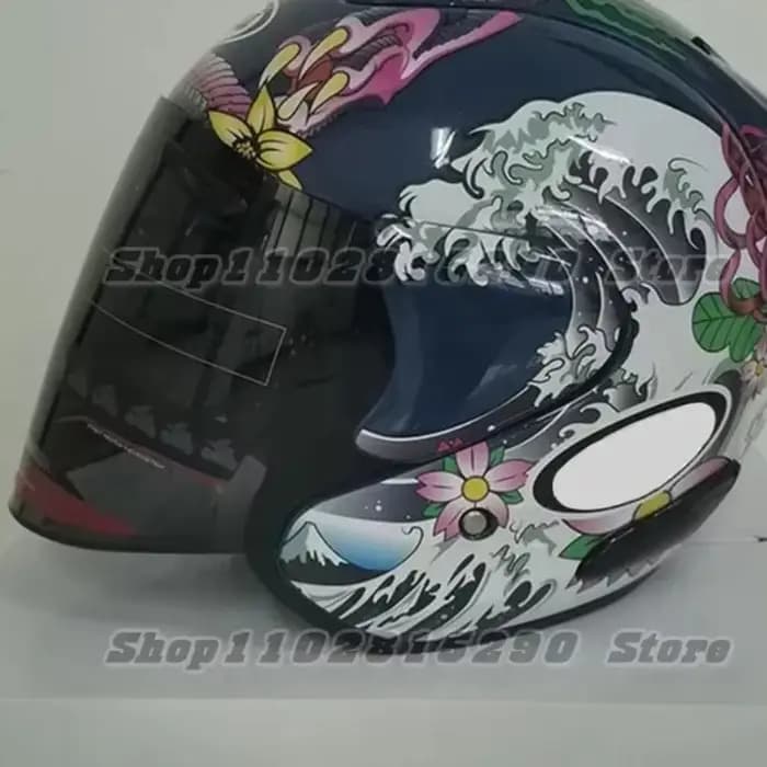 Ram3 Oriental Dragon demi-casque hommes et femmes moto tout-terrain casque d'été descente course montagne croix Casco Capacete